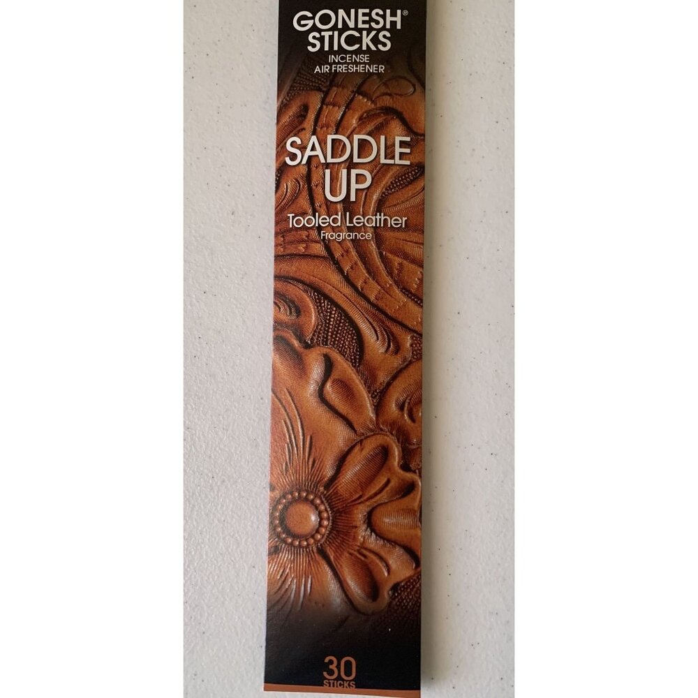 Gonesh Incense Sticks Saddle Up Tooled Leather Fragrance Air Freshener 30 Sticks